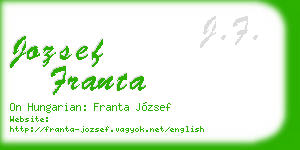 jozsef franta business card